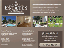 Tablet Screenshot of estatesatwilhagginapts.com